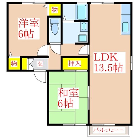 ラ・クレアルージュの物件間取画像